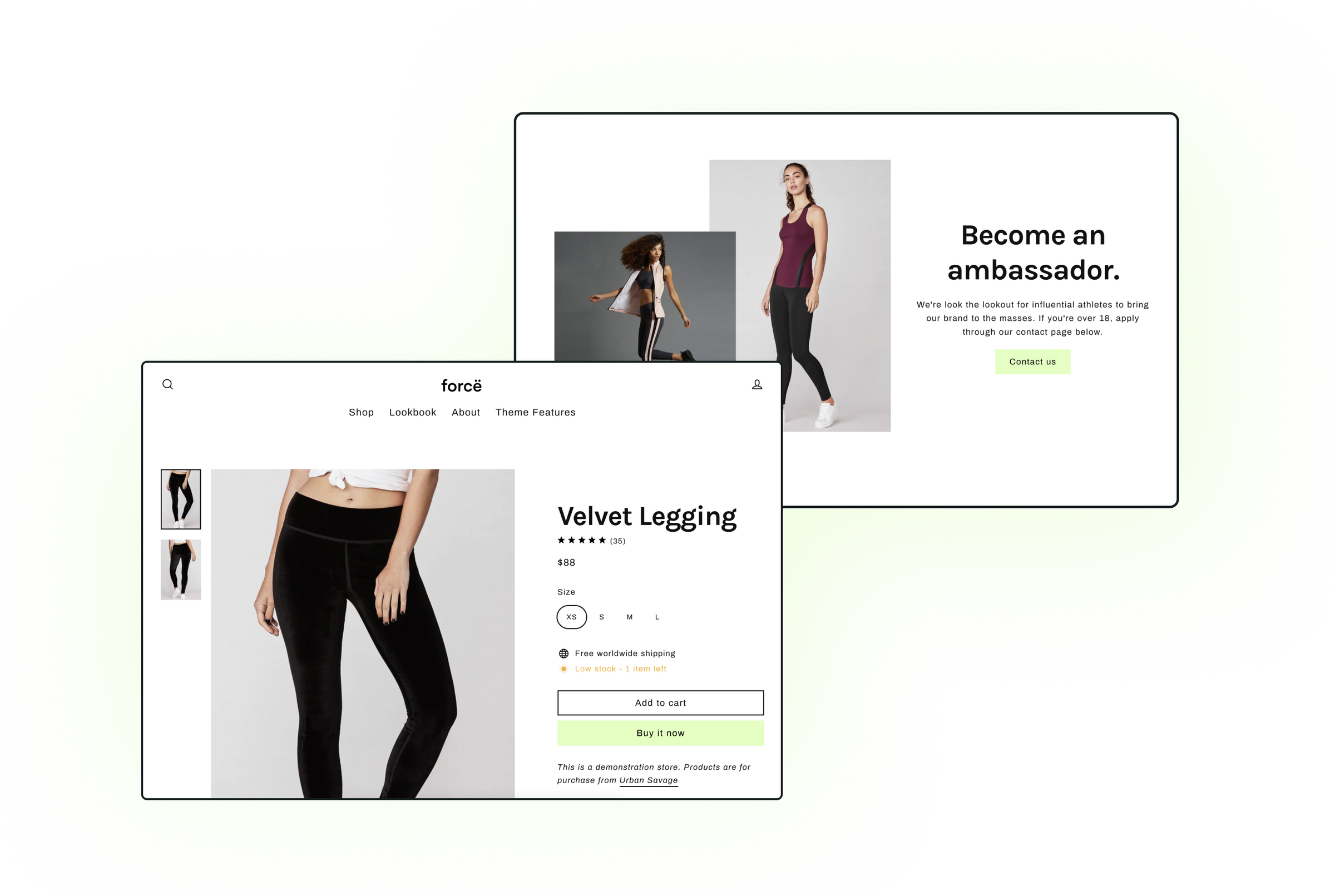 Shows features available to create unique custom pages with Archetype Shopify themes 